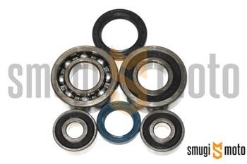Zestaw naprawczy (łożyska + uszczelniacze) przekładni, Aprilia SR '00-03 (Morini LC - gaźnik / DiTech)