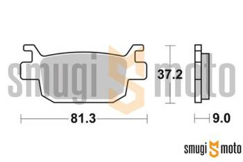 Klocki hamulcowe SBS S64 MAXI Sinter, złote, np. Metropolis 400 przód