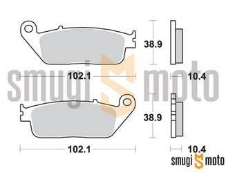 Klocki hamulcowe SBS Maxi Carbon Tech M46 (Np. przód X-Max 125 '10-)
