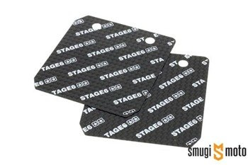 Płytki membrany do zaworów Stage6, 45°, 0.35mm, carbon, Minarelli / Peugeot stojący
