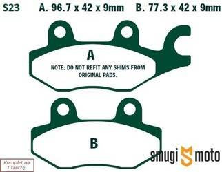 Klocki hamulcowe skuterowe EBC S23 Organic