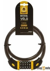 Stalowa linka Auvray COMBI 80 z zamkiem na szyfr - długość 80cm, średnica 20mm