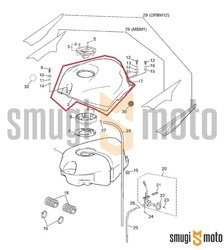 Nakładka zbiornika paliwa, Yamaha TZR 50 '10, kolor DPBM12 (niebieski)
