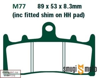 Klocki hamulcowe EBC M77 Synth Metal
