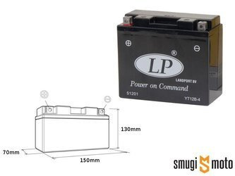 Akumulator Landport, YT12B-4 12V 11AH 151x70x130, bezobsługowy (zalany) + Kaucja