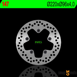 Tarcza hamulcowa NG, Aprilia Atlantic / Leonardo / Scarabeo 50-500 (220x96x4) (5x6,5mm)
