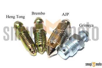 Śruba odpowietrzająca - odpowietrznik zacisku (różne marki)
