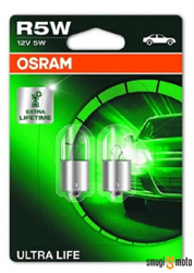 Żarówka Osram, R5W 12V BA15S, cokołowa Ultra Life (blister 2szt.)