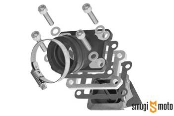 Zawór membranowy z króćcem Italkit Vetronite, 28mm przelot / 35mm mocowanie, Minarelli AM
