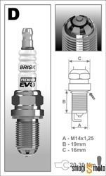 Świeca zapłonowa Brisk Premium Evo DR17SXC (NGK-ZFR5F)