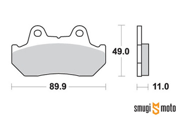 Klocki hamulcowe SBS M16/3 Street Performance (Excel) Sinter, złote