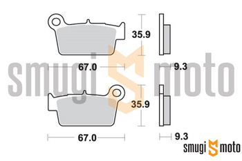 Klocki hamulcowe SBS M02 Off Road Racing Sinter, złote