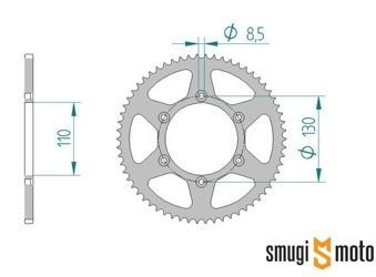 Zębatka tylna ESJOT [420] 53z, CPI SM 50 (110mm / 130mm)