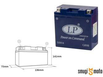 Akumulator żelowy Landport YB9-B, 12V 9AH 137x75x141 (np. Aprilia RS 125 '06-10) + kaucja 30zł