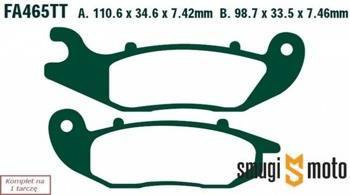 Klocki hamulcowe EBC FA465TT Carbon, Derbi Terra 125, Mulhacen 125