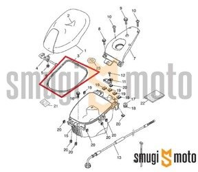 Uszczelka kufra pod siedzeniem, Yamaha Aerox -'12