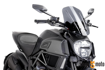 Szyba / owiewka Puig, touring / wysoka, Ducati Diavel '14-16 - dymiona