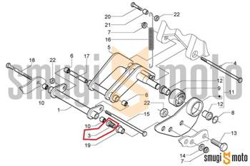 Tuleja wahacza, metalowa gwintowana, Piaggio X9 125-250 / Gilera Nexus 125-300 / Aprilia SR 125-300