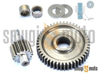 Przekładnia wtórna Polini, 16/47z, d17,7mm, Gilera / Piaggio długie (08/1996-1998)