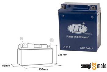 Akumulator żelowy Landport GB12AL-A 12V P+ 12Ah 136x81x158 + kaucja 30zł