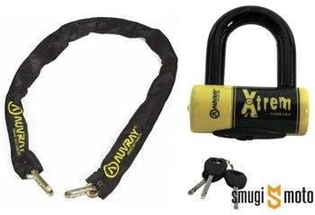 Zestaw Auvray  łańcuch typu lasso z kłódką XTREM MINI - długość 120cm, średnica 10mm