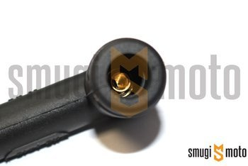 Fajka świecy zapłonowej Mokix, silikonowa M4 90° na świecę 12mm, czarna