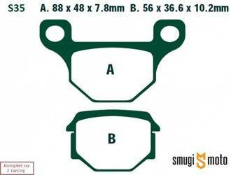 Klocki hamulcowe skuterowe EBC S35 Organic