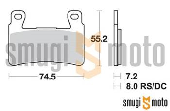 Klocki hamulcowe SBS M92  Street Performance Excel Sinter, złote