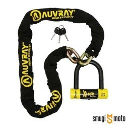 Zestaw Łańcuch Auvray z kłódką XTREM MEDIUM - średnica 13,5 mm (klasa S.R.A.) (różne długości)