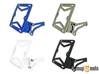 Mocowanie tablicy rejestracyjnej, boczne, Piaggio / Peugeot leżący (różne kolory)