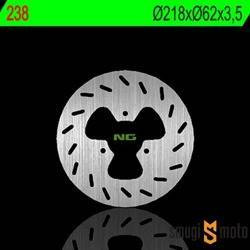 Tarcza hamulcowa NG, tył, Derbi 50/125, GAS GAS 125/450 (218X62X3,5), 3 otwory śr.10,5mm