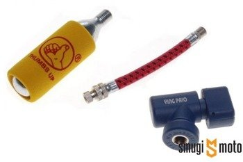 Nabój CO2 z zaworem do pompowania kół - 1x38g.