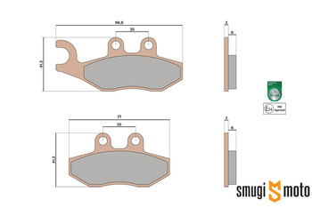 Klocki hamulcowe Malossi S43, MHR Synt