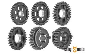 Zębatka wtórna skrzyni biegów Jasil / Top Racing, Minarelli AM6 I generacja skrzyni biegów (różne rozmiary)
