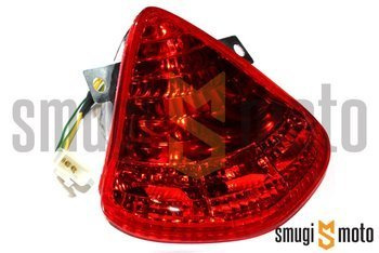Lampa tylna, czerwony klosz, Aprilia RS 50 06-10 / Derbi GPR 50-125 04-08, GP1 50-250 05-09 (E) - WYCOFANA Z PRODUKCJI