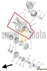 Wał korbowy, Yamaha YZF-R 125 / WR 125 '08-