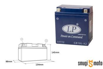 Akumulator żelowy Landport GB10L-A2 (YB10L-A2) 12V P+ 12Ah 134x88x145 + 30zł kaucja