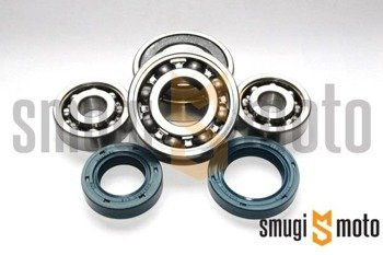 Łożyska przekładni Koyo + uszczelniacze, Minarelli długie (Np. Yamaha Aerox, BW's)