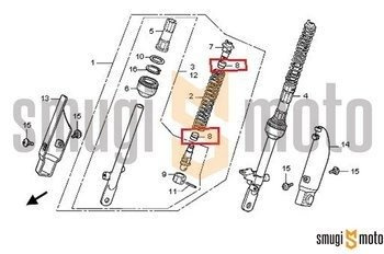 Odbój bumowy amortyzatora przedniego, Honda CRF 50F / XR 50R (1 szt.)