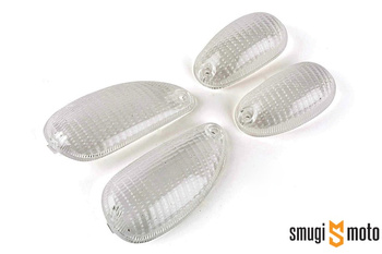 Klosze kierunkowskazów i lampy tylnej STR8, białe, Piaggio NRG / Tyhoon