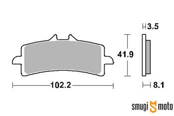Klocki hamulcowe SBS N04 Racing Dual Carbon (np. KTM Super Duke 1290)