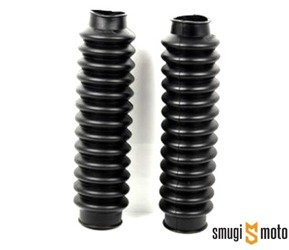 Osłony / gumy przednich amotyzatorów / teleskopów Ariete, na lagę 33-38mm, goleń 50-55mm, długość 100-335mm - czarne