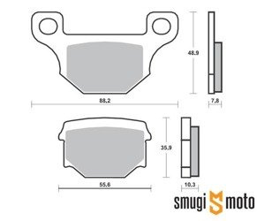 Klocki hamulcowe skuterowe SBS S35 Street Ceramic