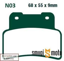 Klocki hamulcowe EBC N03 Organic Kevlar (np. przód Aprilia RS 125 '06-10)