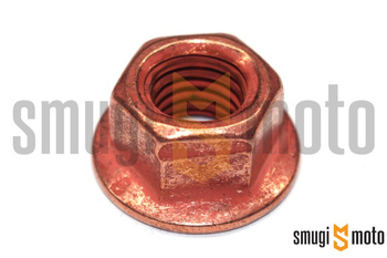 Nakrętka szpilki wydechu M8x1,25, miedziana, np. Piaggio MP3 400-500