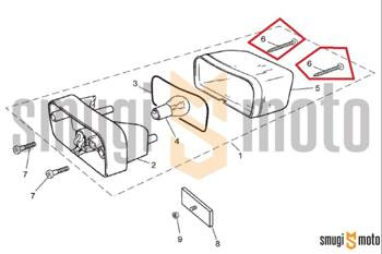 Śruba klosza lampy tylnej, Yamaha TZR '03-12 (1 szt)