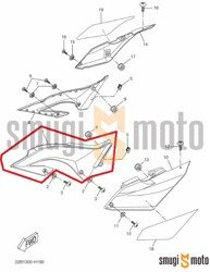 Osłona zbiornika paliwa, niebieska, Yamaha  WR 125 R/X '09-11 (prawa / lewa)