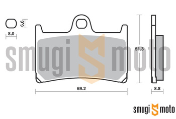 Klocki hamulcowe SBS M09 Street standard Ceramic, czarne