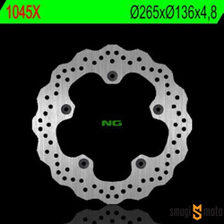 Tarcza hamulcowa NG wave, tył, BMW F 650GS 700 / 800 / K 1200  / R 1200 (265x136x4,5mm)(5x10mm)