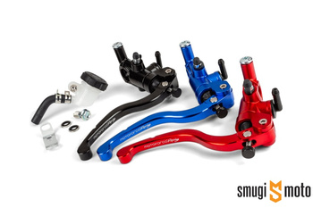 Pompa hamulcowa Motoforce Racing CNC, prawa / lewa, z zewnętrznym zbiornikiem - czarna